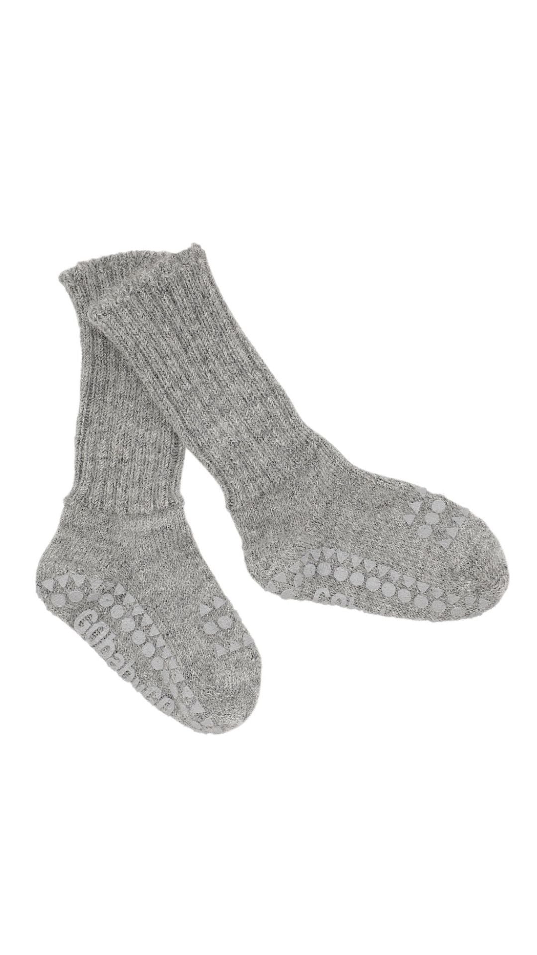 gobabygo Antirutsch Alpaca Socken "grey melange"