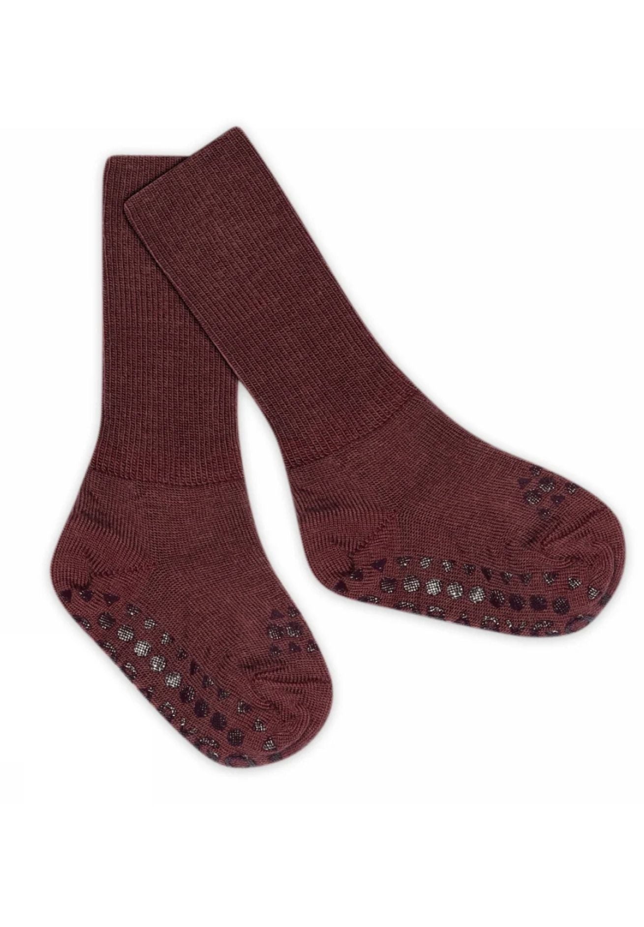 gobabygo Antirutsch Woll Socken "grape skin"