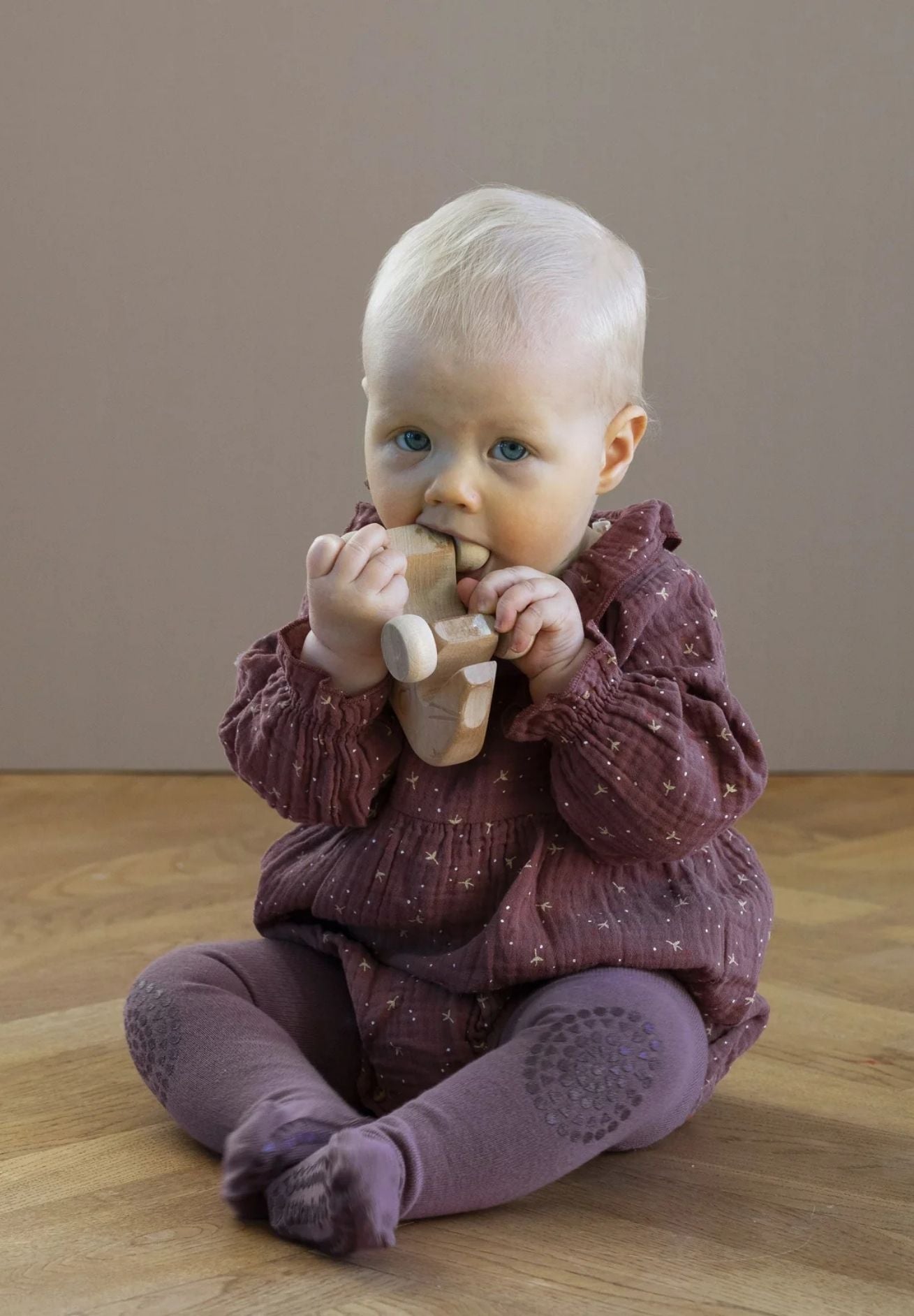 gobabygo Baby Bio-Baumwoll Krabbelstrumpfhose misty plum