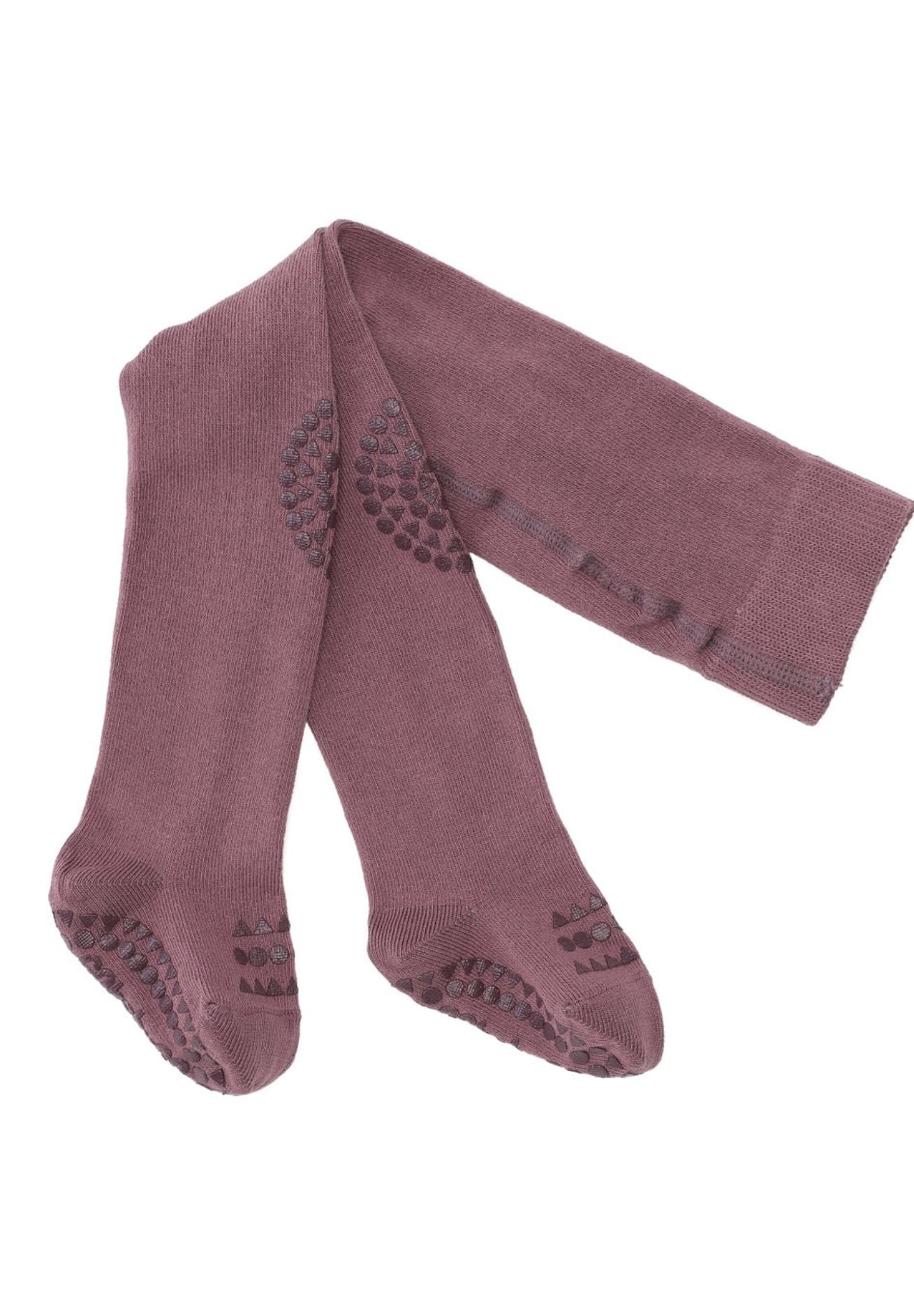 gobabygo Baby Bio-Baumwoll Krabbelstrumpfhose misty plum