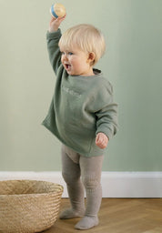 gobabygo Baby Bio-Baumwoll Krabbelstrumpfhose sand
