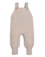 Halfen Merino mitwachsende Feinstrick Latzhose in natur Gr. 62/68