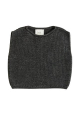 Hvid mitwachsender Baby Merino Strickpullunder Harvey charcoal