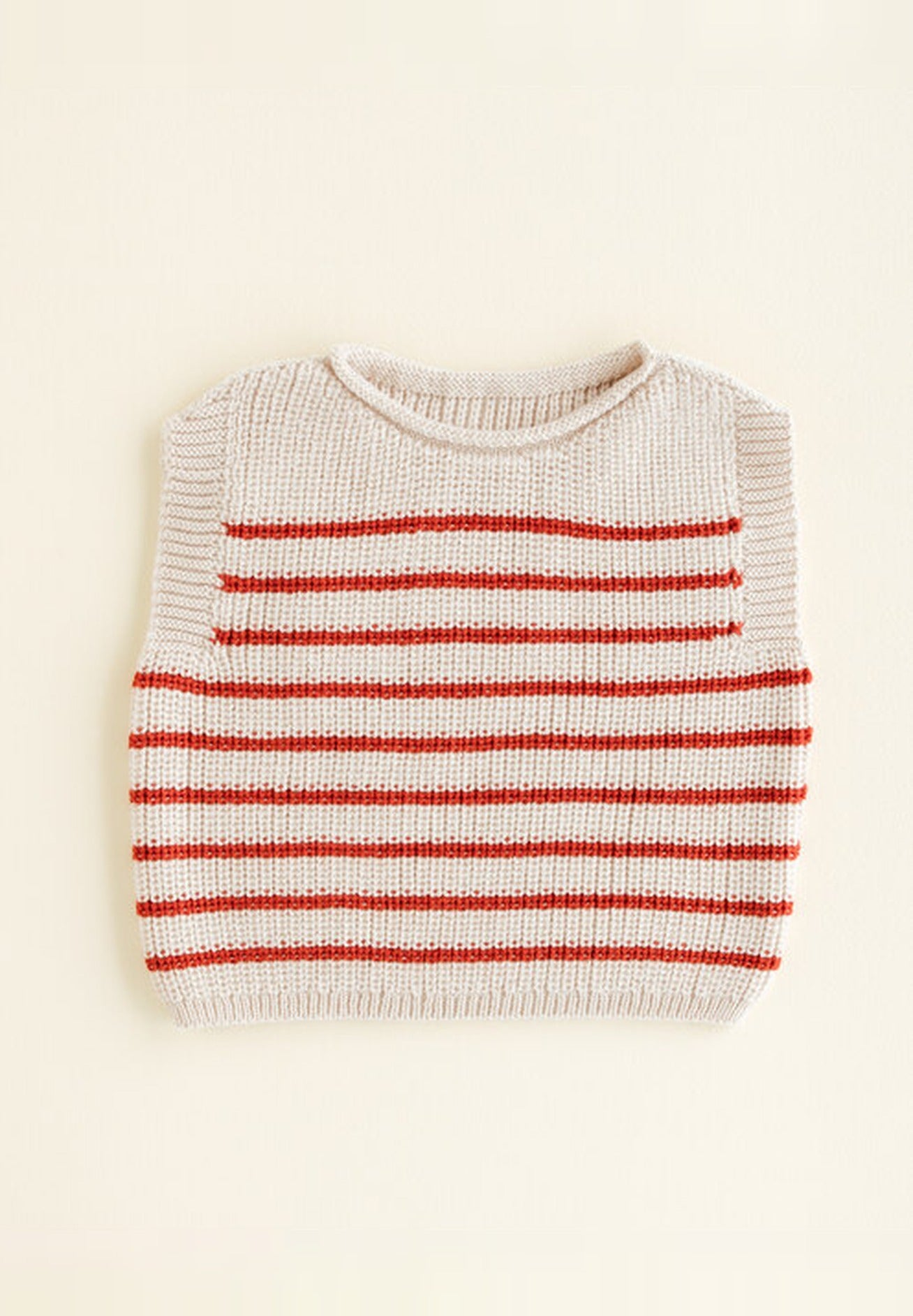 Hvid mitwachsender Baby Merino Strickpullunder Harvey cream rot
