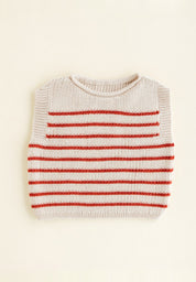 Hvid mitwachsender Baby Merino Strickpullunder Harvey cream rot