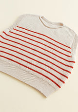 Hvid mitwachsender Baby Merino Strickpullunder Harvey cream rot
