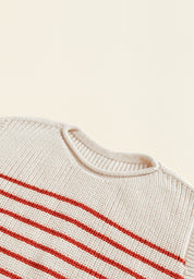 Hvid mitwachsender Baby Merino Strickpullunder Harvey cream rot