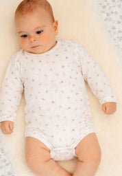 Hust&Claire Bambus Viskose Body langarm ivory Muster