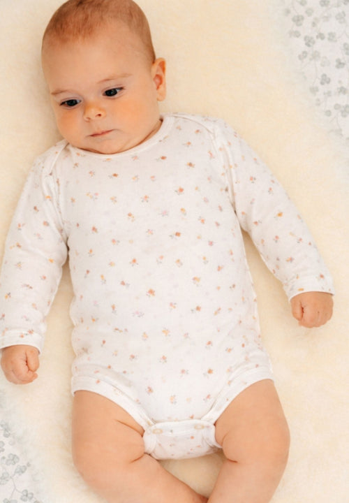 Hust&Claire Bambus Viskose Body langarm ivory Muster
