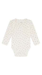Hust&Claire Bambus Viskose Body langarm ivory Muster