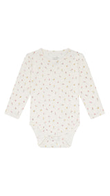 Hust&Claire Bambus Viskose Body langarm ivory Muster