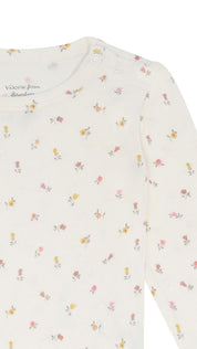 Hust&Claire Bambus Viskose Body langarm ivory Muster