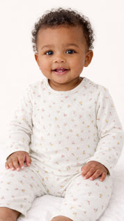 Hust&Claire Bambus Viskose Body langarm ivory Muster