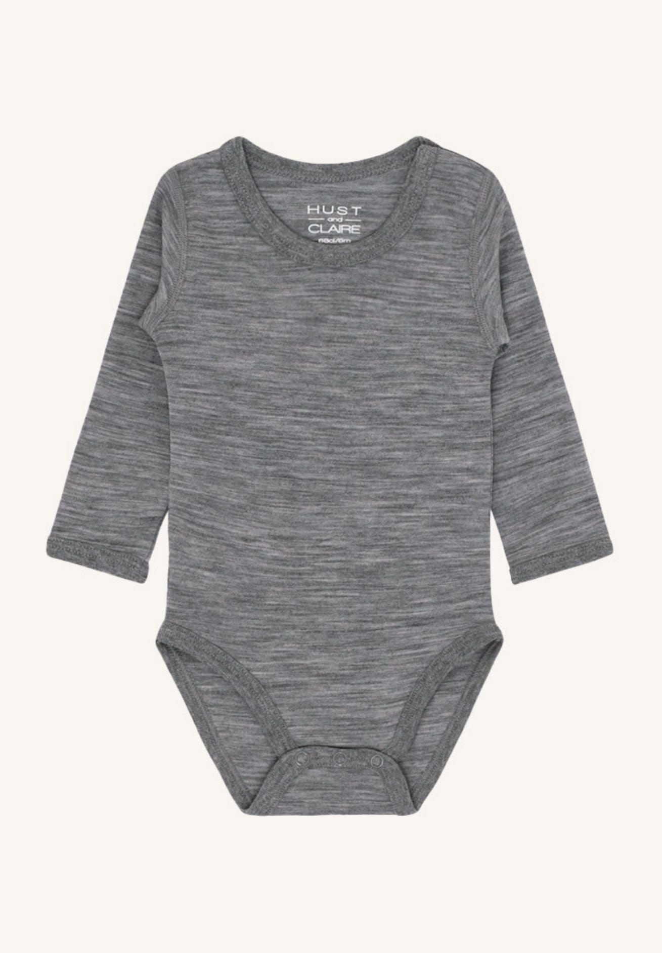 Hust&Claire Merino Body in grey melange