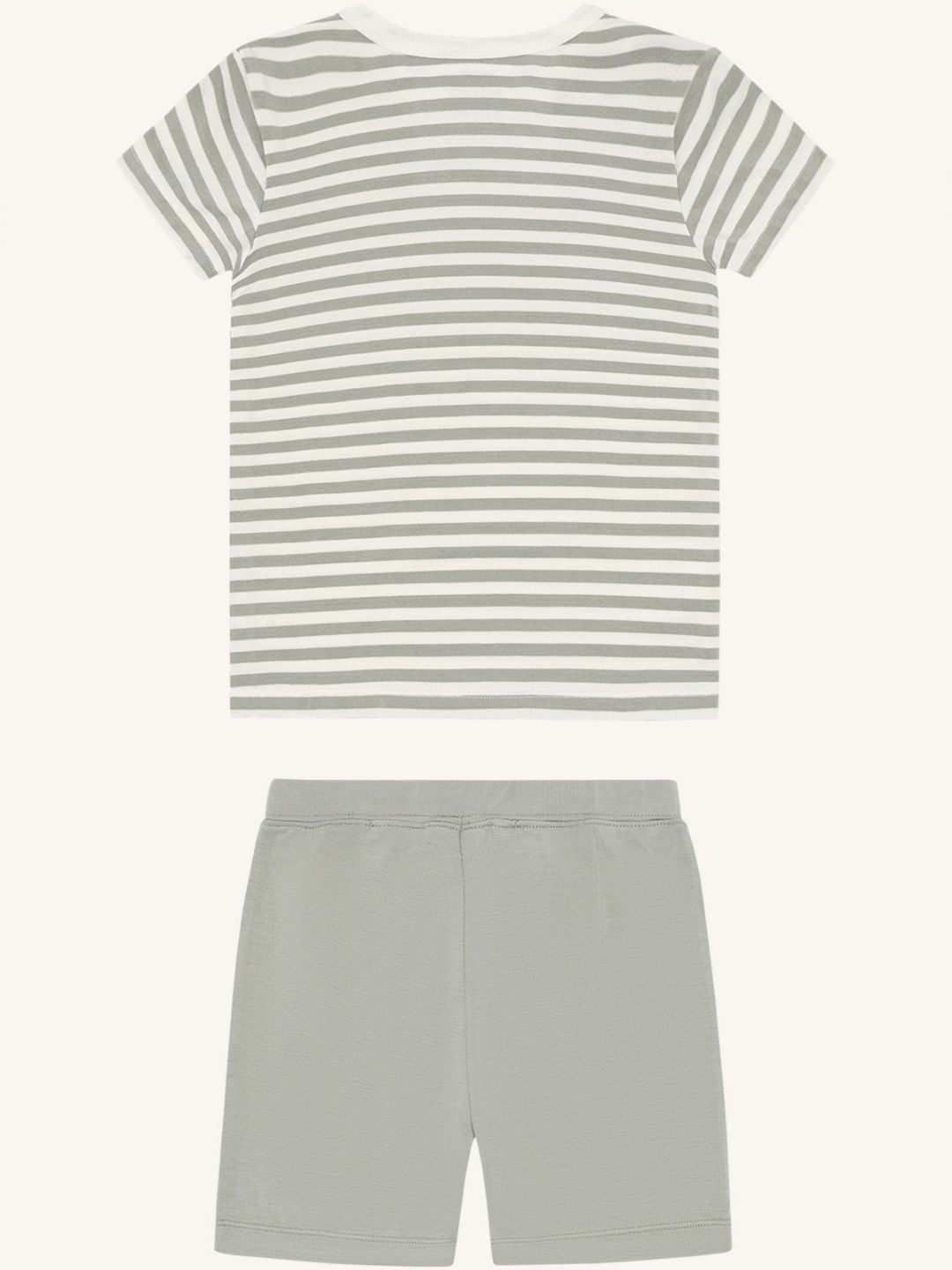 Hustandclaire Bambus Viskose Schlafanzug kurz Stripes forest fog