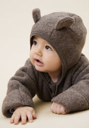 Huttelihut Wollfleece Overall "Allie mit Ohren" in versch. Farben