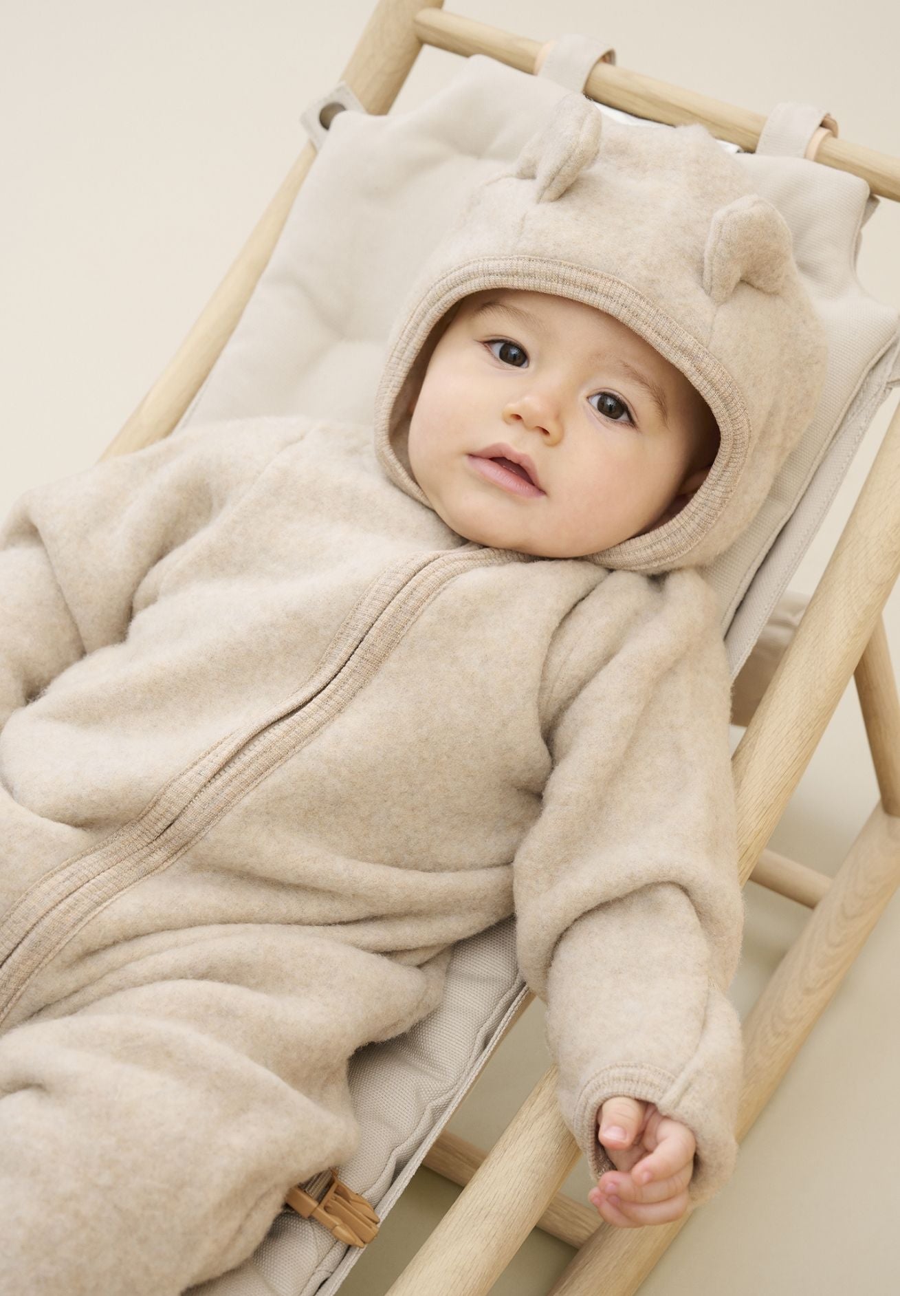Huttelihut Wollfleece Overall "Allie mit Ohren" in versch. Farben