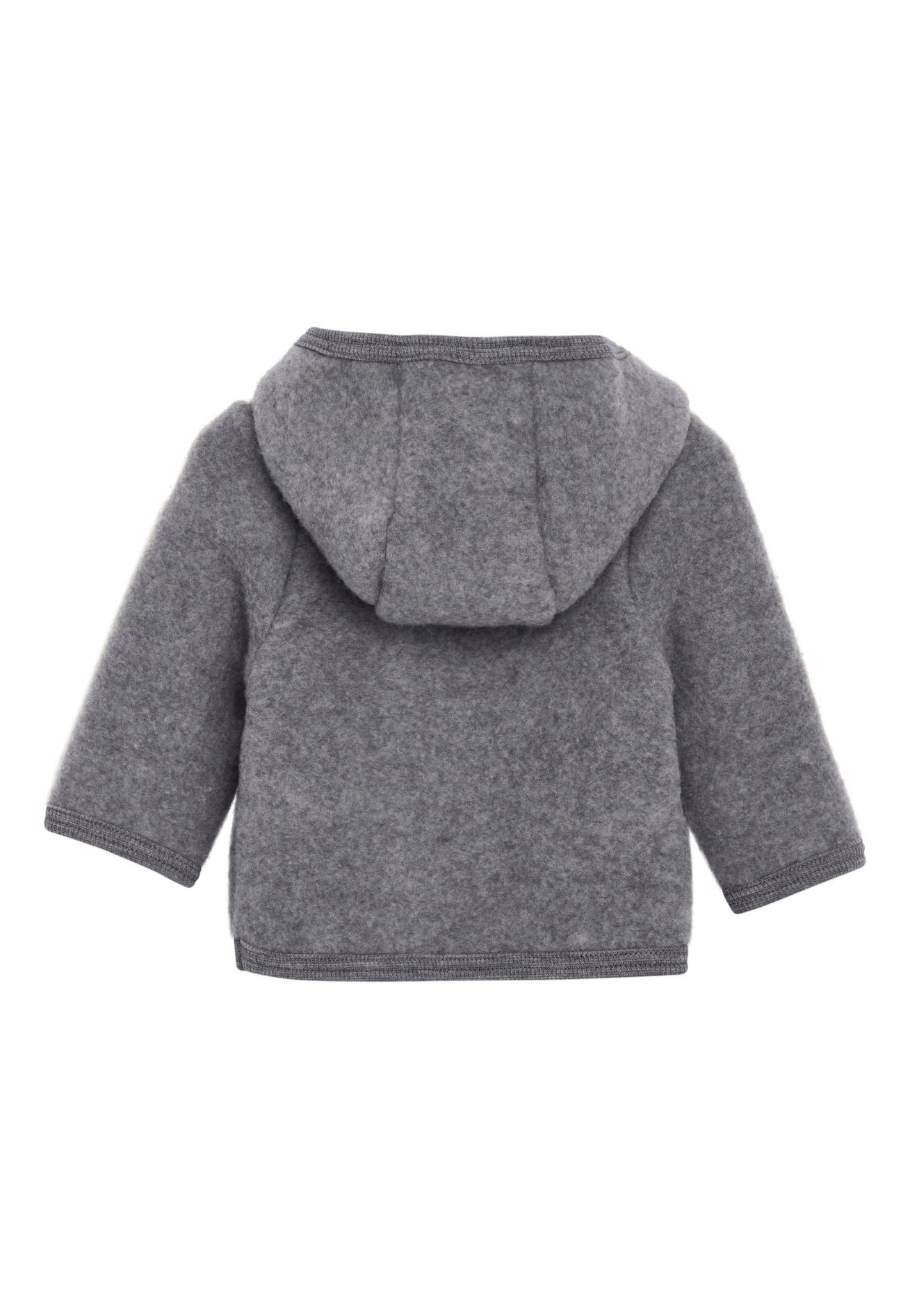 Huttelihut Jacke aus Wollfleece in grey melange