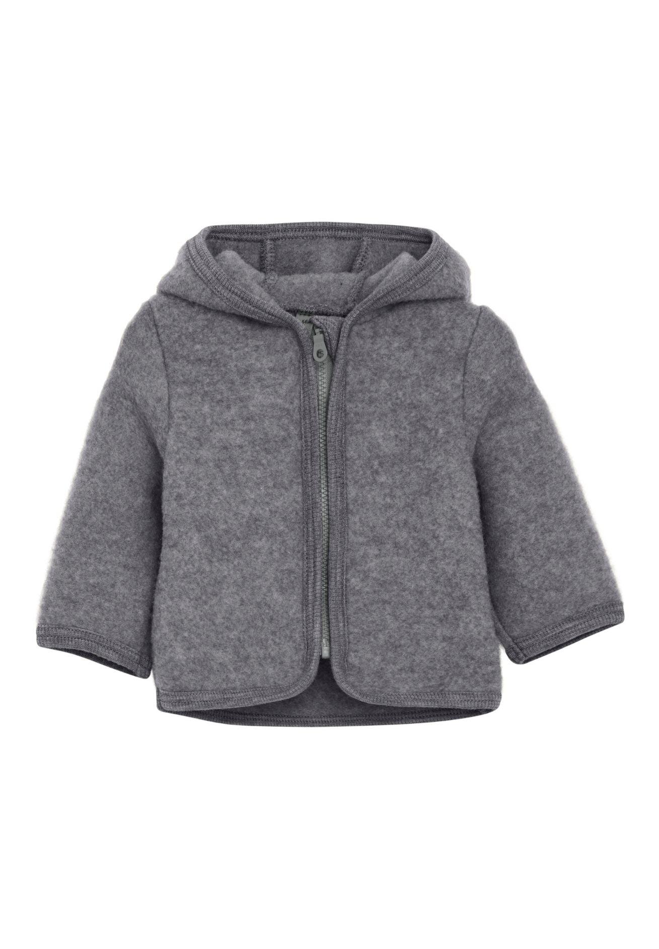 Huttelihut Jacke aus Wollfleece in grey melange
