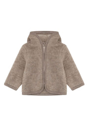 Huttelihut Jacke aus Wollfleece in savannah melange