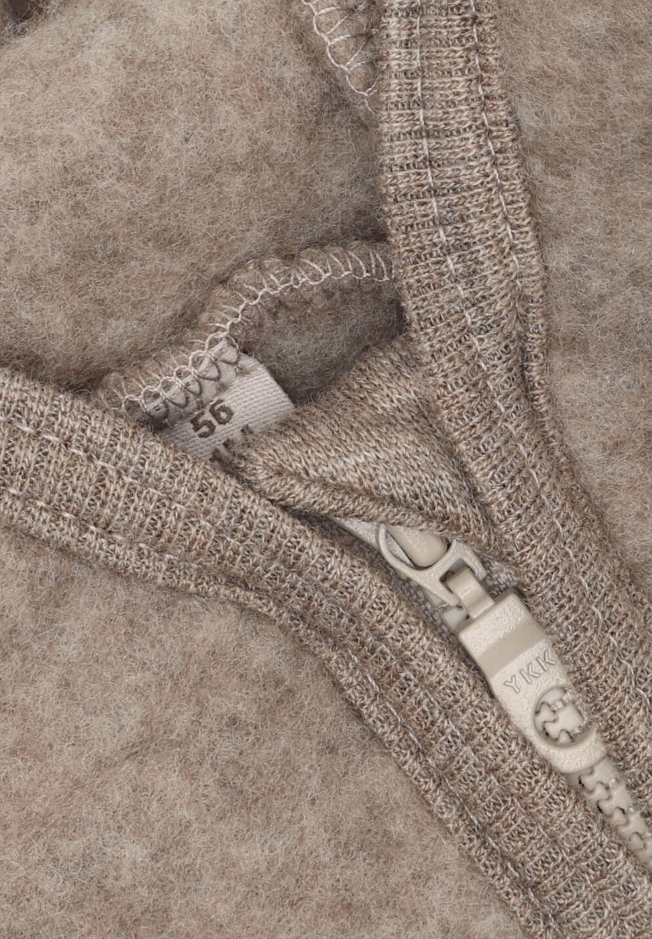 Huttelihut Jacke aus Wollfleece in savannah melange