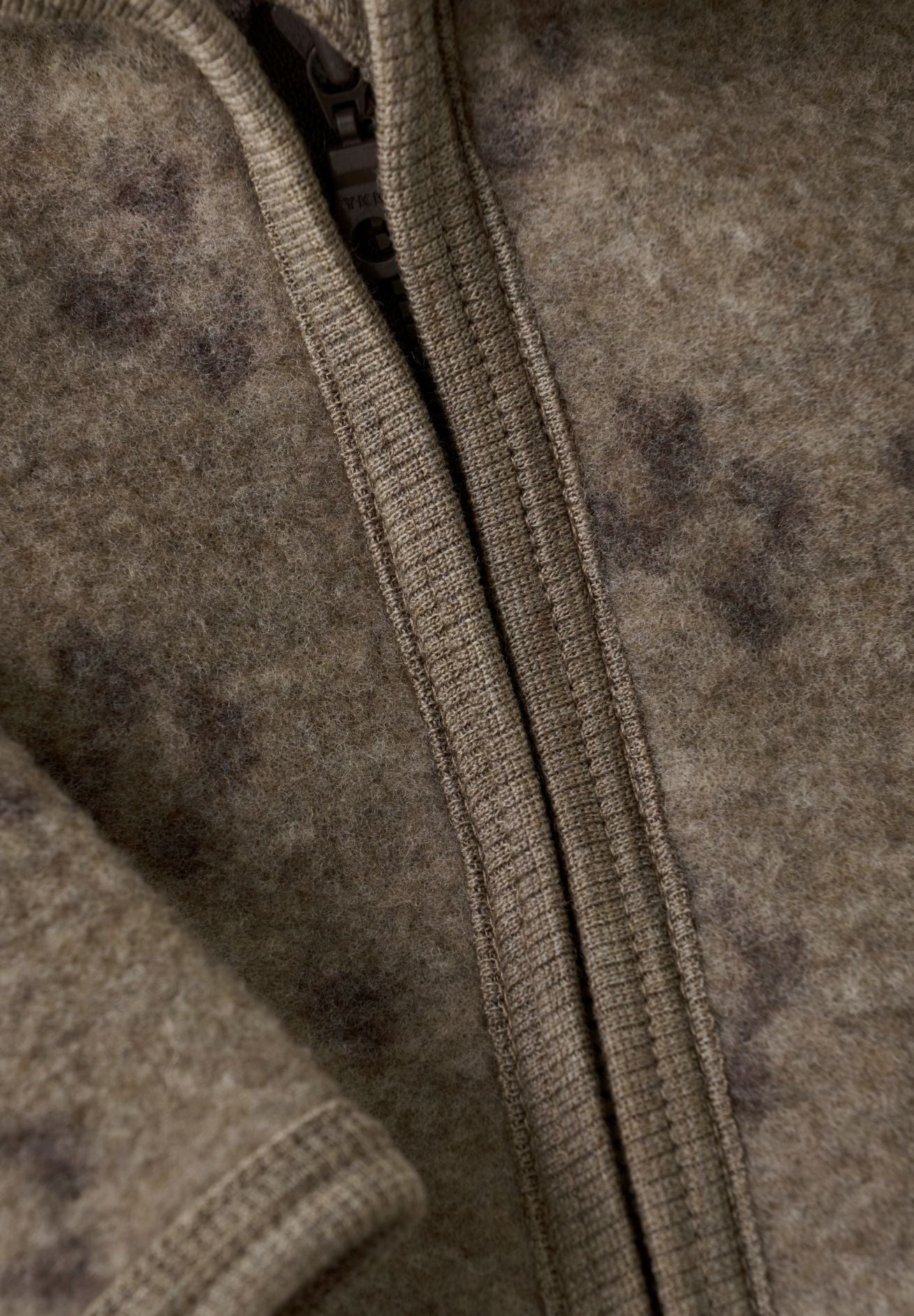 Huttelihut Jacke aus Wollfleece in savanna melange Muster