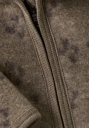 Huttelihut Jacke aus Wollfleece in savanna melange Muster