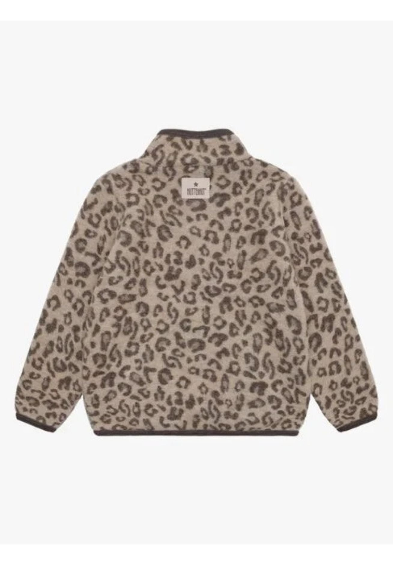 Huttelihut Jacke aus Wollfleece in LEO ohne Kapuze
