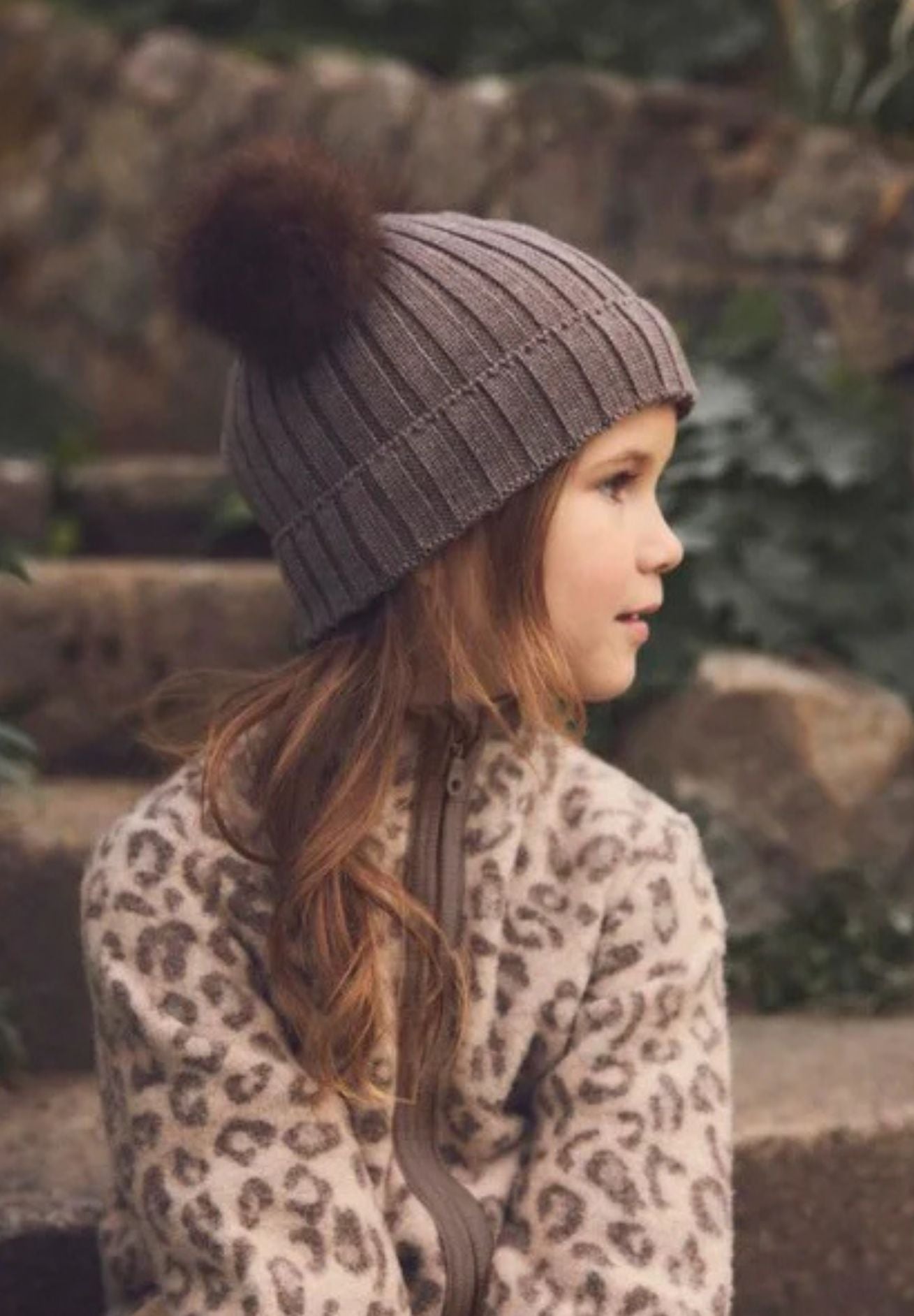 Huttelihut Jacke aus Wollfleece in LEO ohne Kapuze