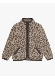 Huttelihut Jacke aus Wollfleece in LEO ohne Kapuze