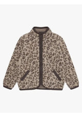 Huttelihut Jacke aus Wollfleece in LEO ohne Kapuze