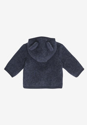 Huttelihut Jacke aus Wollfleece mit Ohren in ombre blue