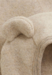 Huttelihut Jacke aus Wollfleece mit Ohren in sand melange
