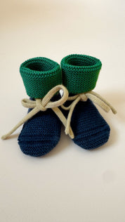 Hvid mitwachsende Merino Booties verschiedene Farben