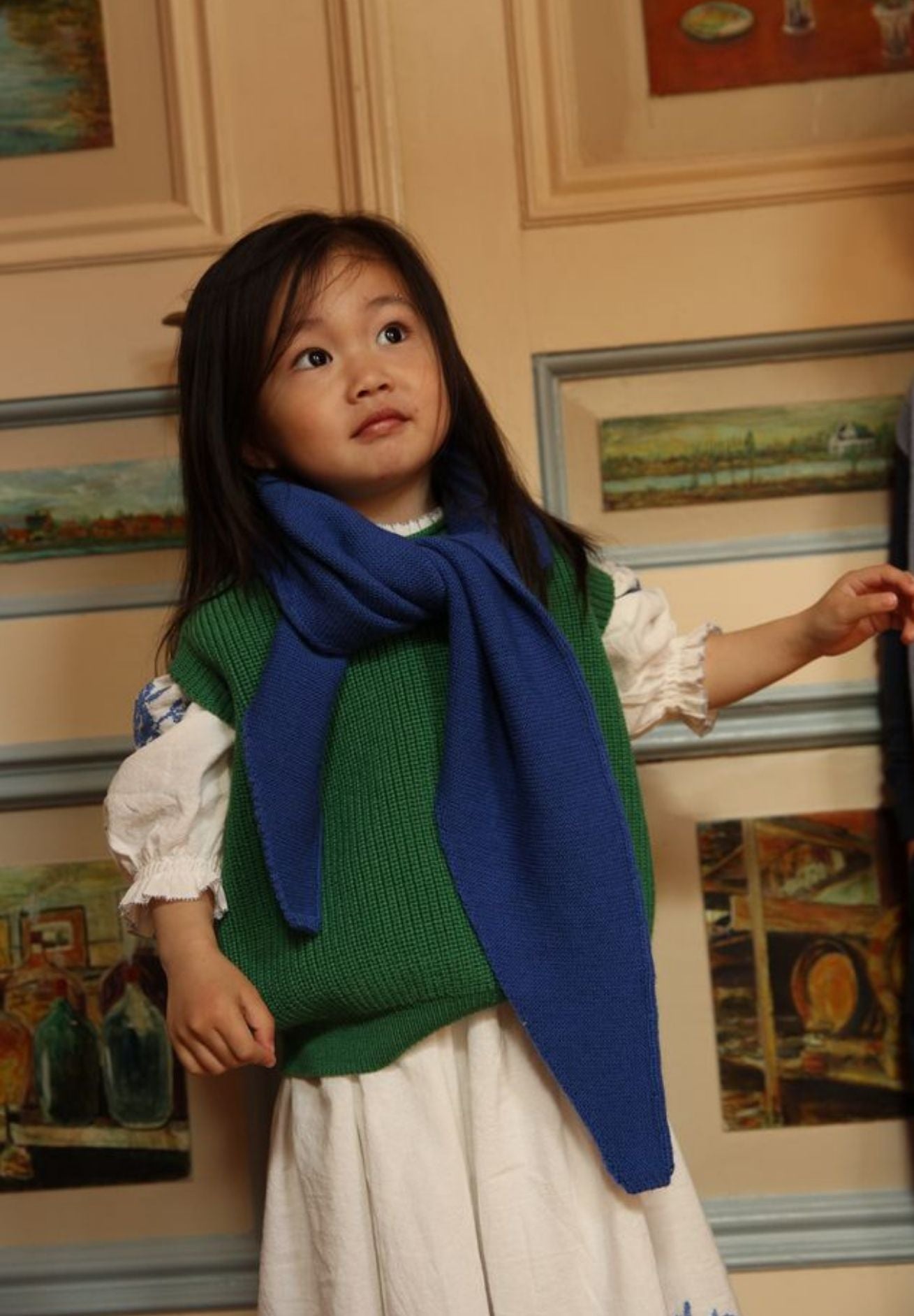 Hvid Merino Dreieckstuch Josephina MiniMe in versch. Farben