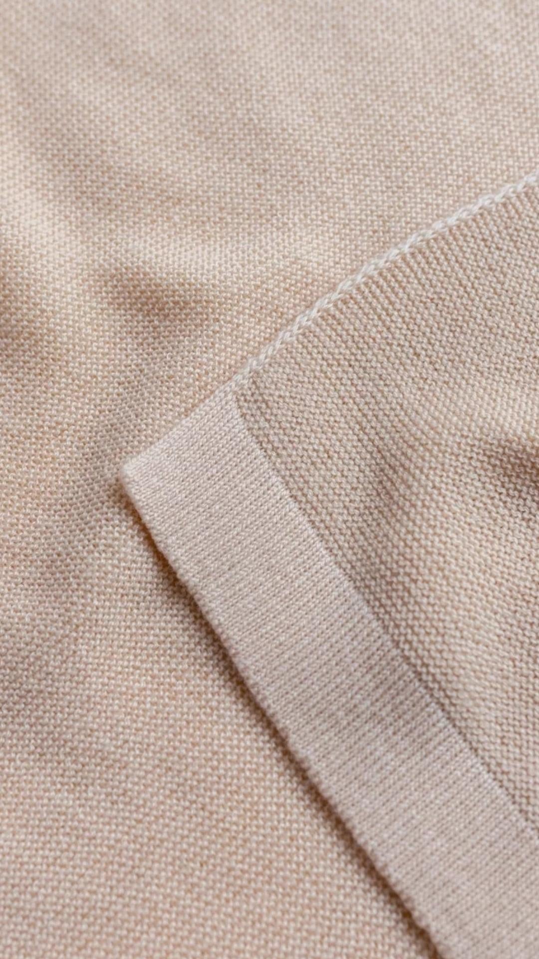 Hvid Merino Babydecke "Eliz" in oat