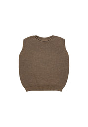 Hvid mitwachsender Baby Merino Strickpullunder Harvey in mocha