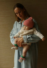 Hvid mitwachsender Baby Merino Strickpullunder Harvey in cream