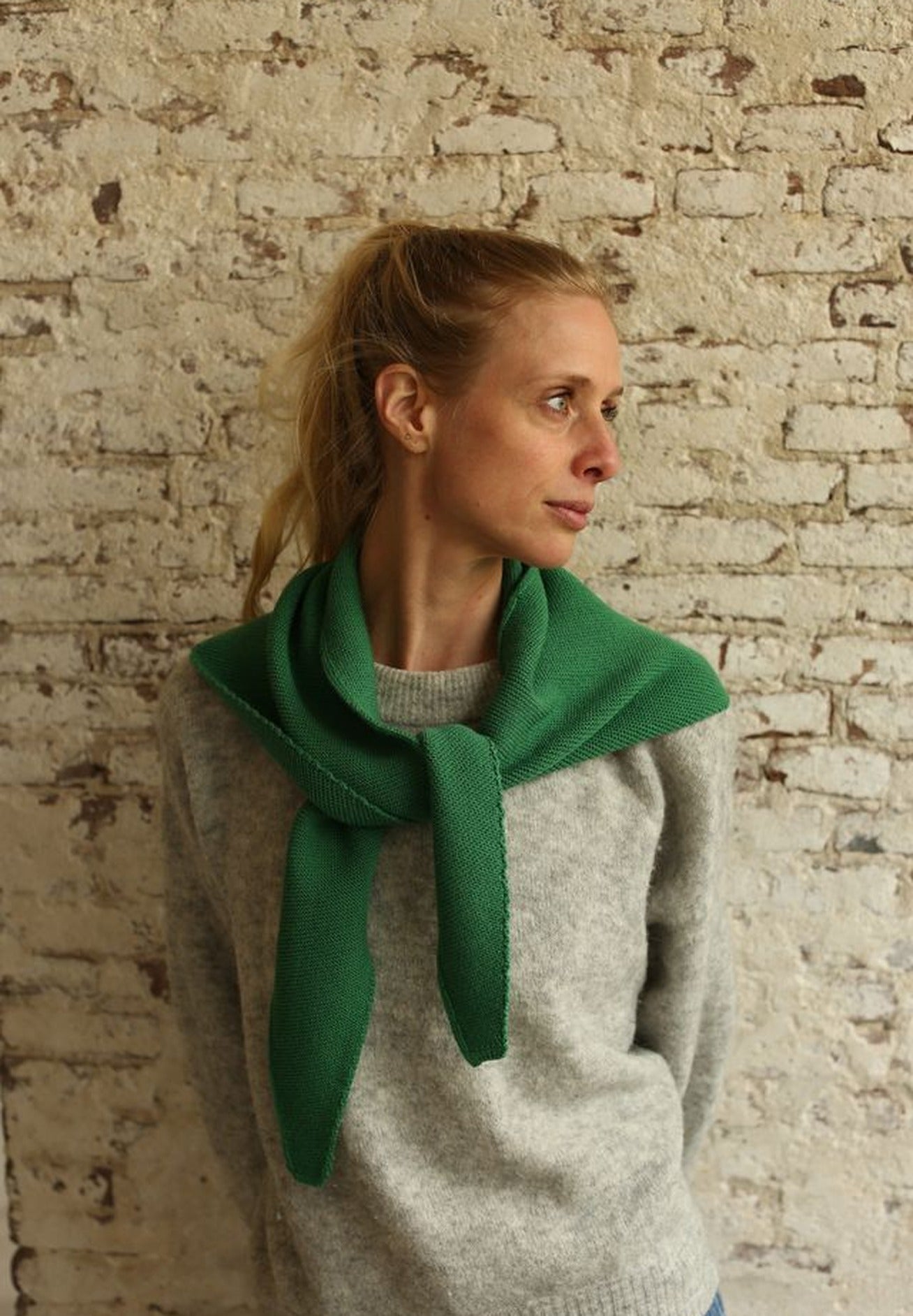 Hvid Merino Dreieckstuch Josephina MiniMe in versch. Farben
