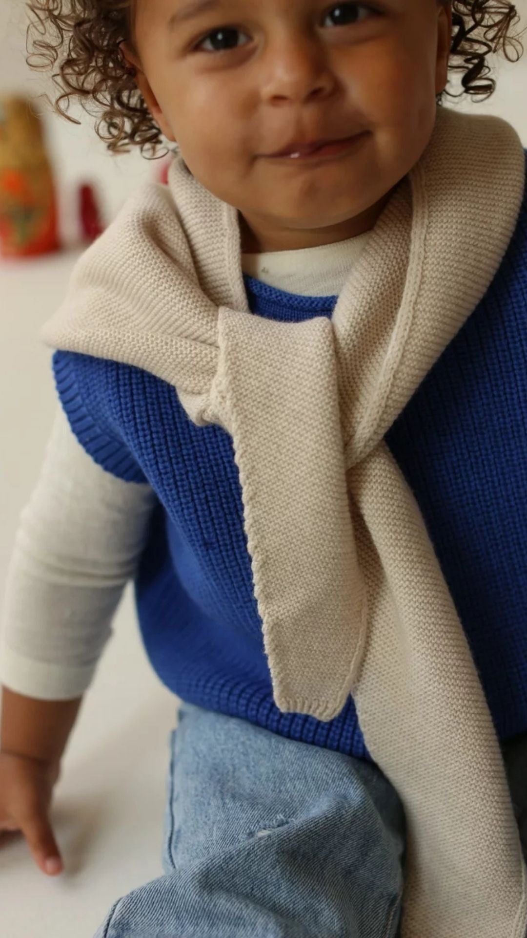 Hvid Merino Dreieckstuch Josephina MiniMe in versch. Farben