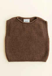 Hvid mitwachsender Baby Merino Strickpullunder Harvey in mocha