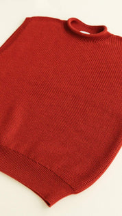 Hvid Merino Strickpullunder "Helle" für Frauen in rot