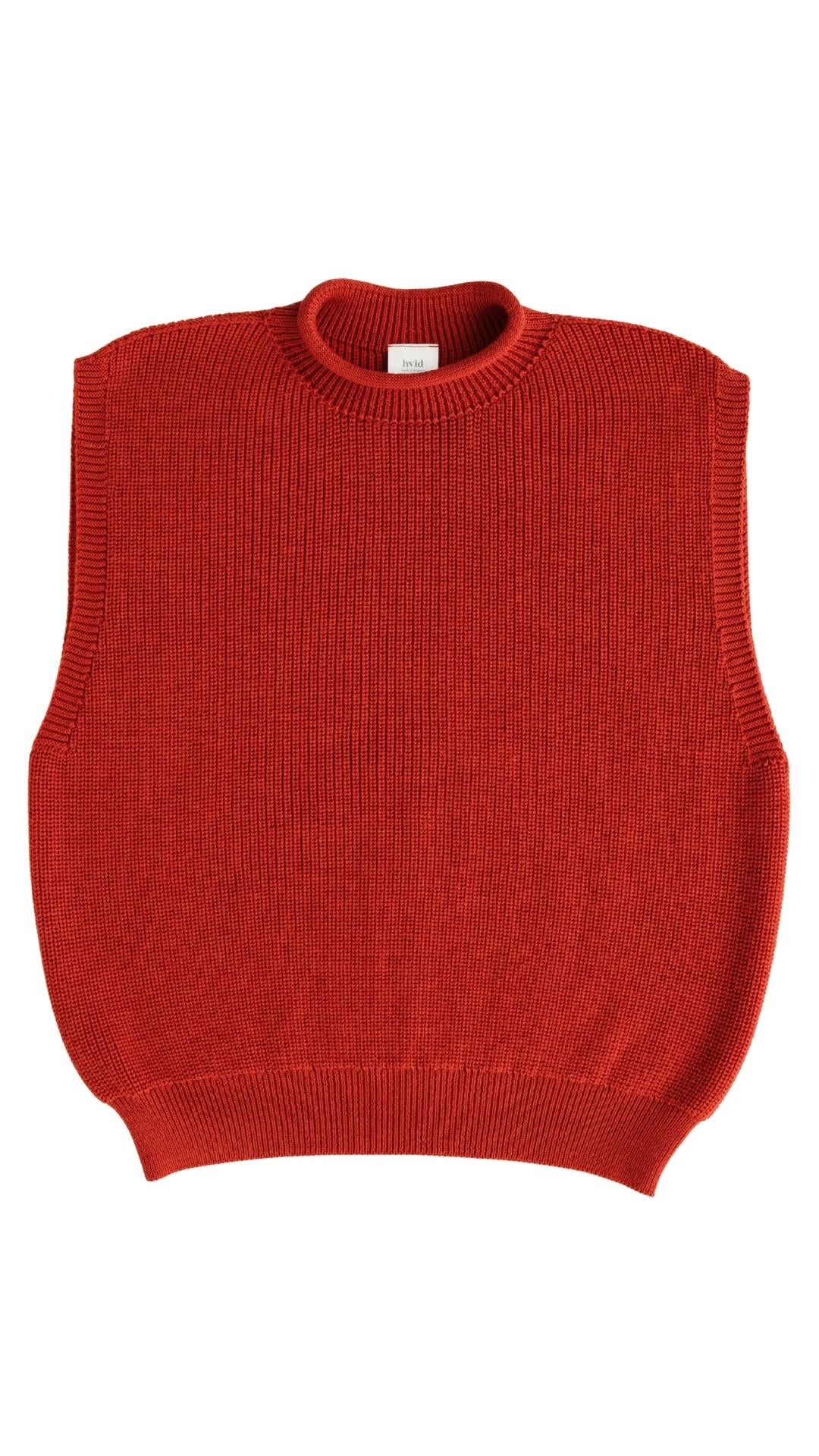 Hvid Merino Strickpullunder "Helle" für Frauen in rot