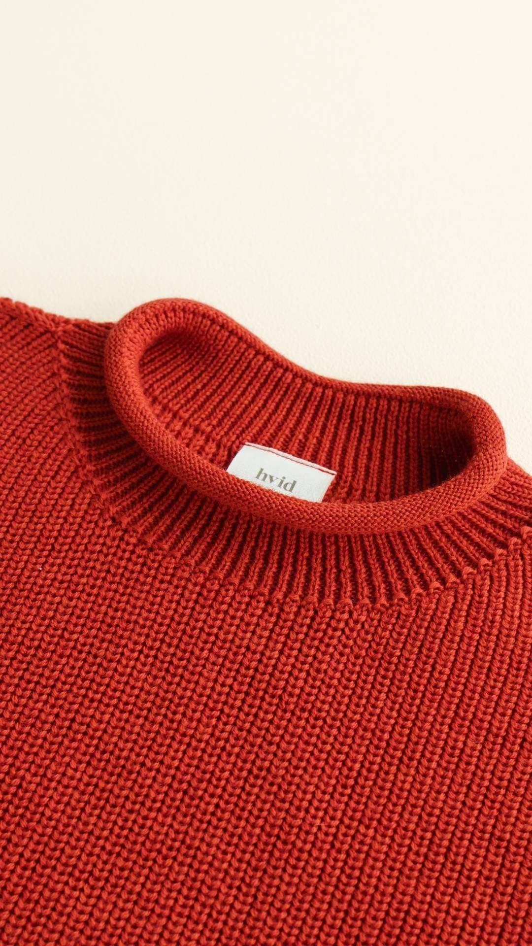 Hvid Merino Strickpullunder "Helle" für Frauen in rot