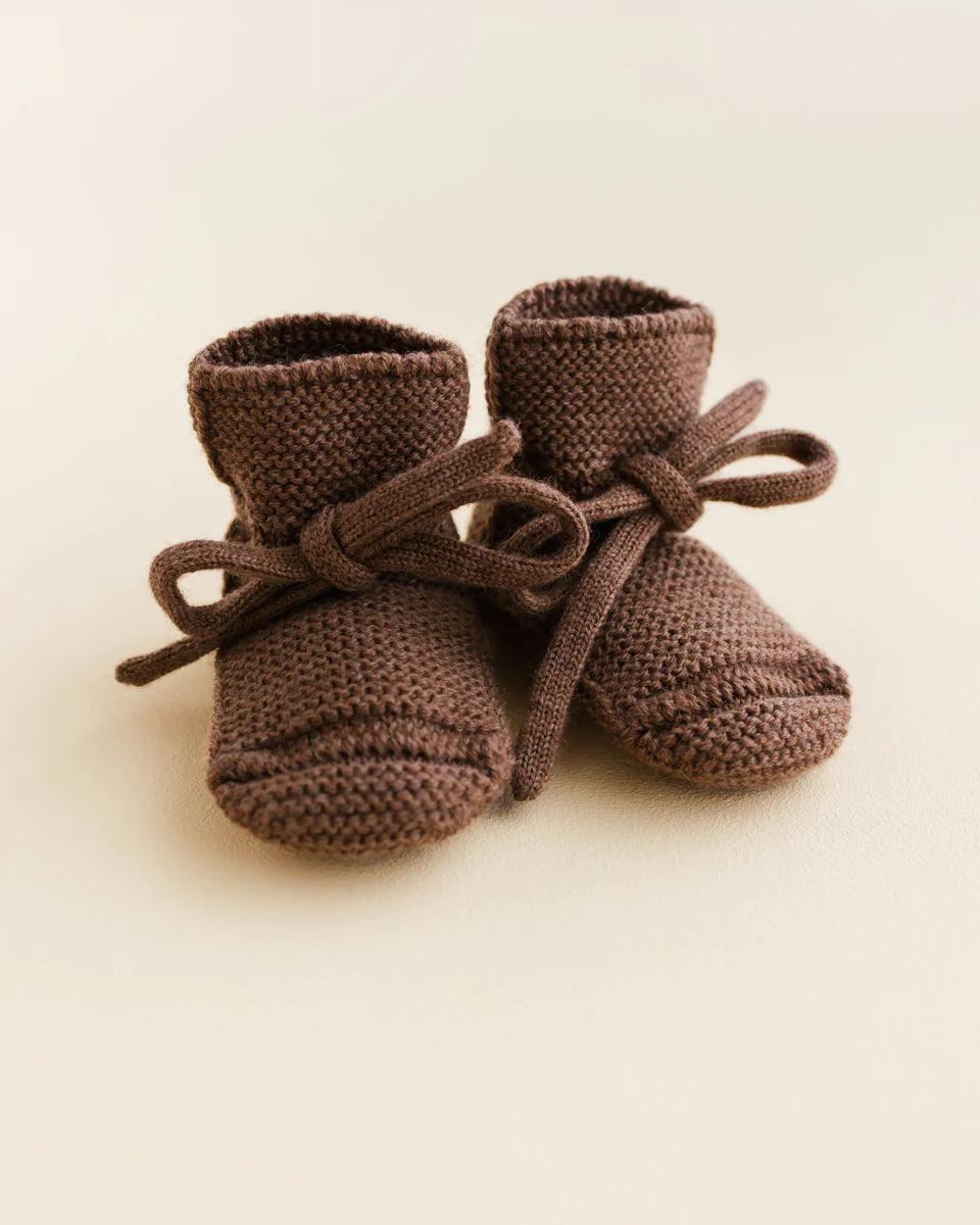 Hvid mitwachsende Merino Booties verschiedene Farben