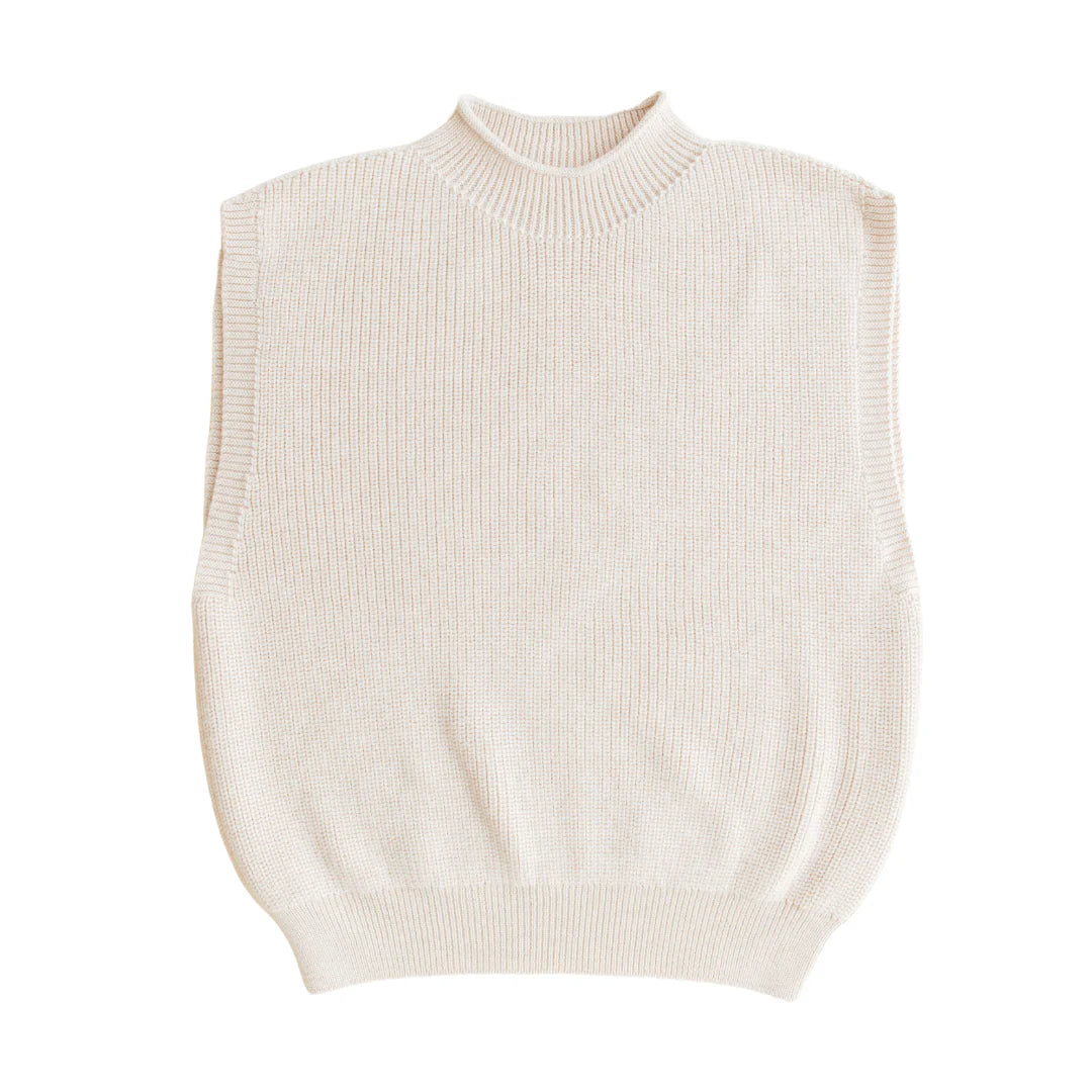 Hvid Merino Strickpullunder "Helle" für Frauen in cream