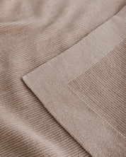 Hvid Merino Babydecke "Gust" in sand