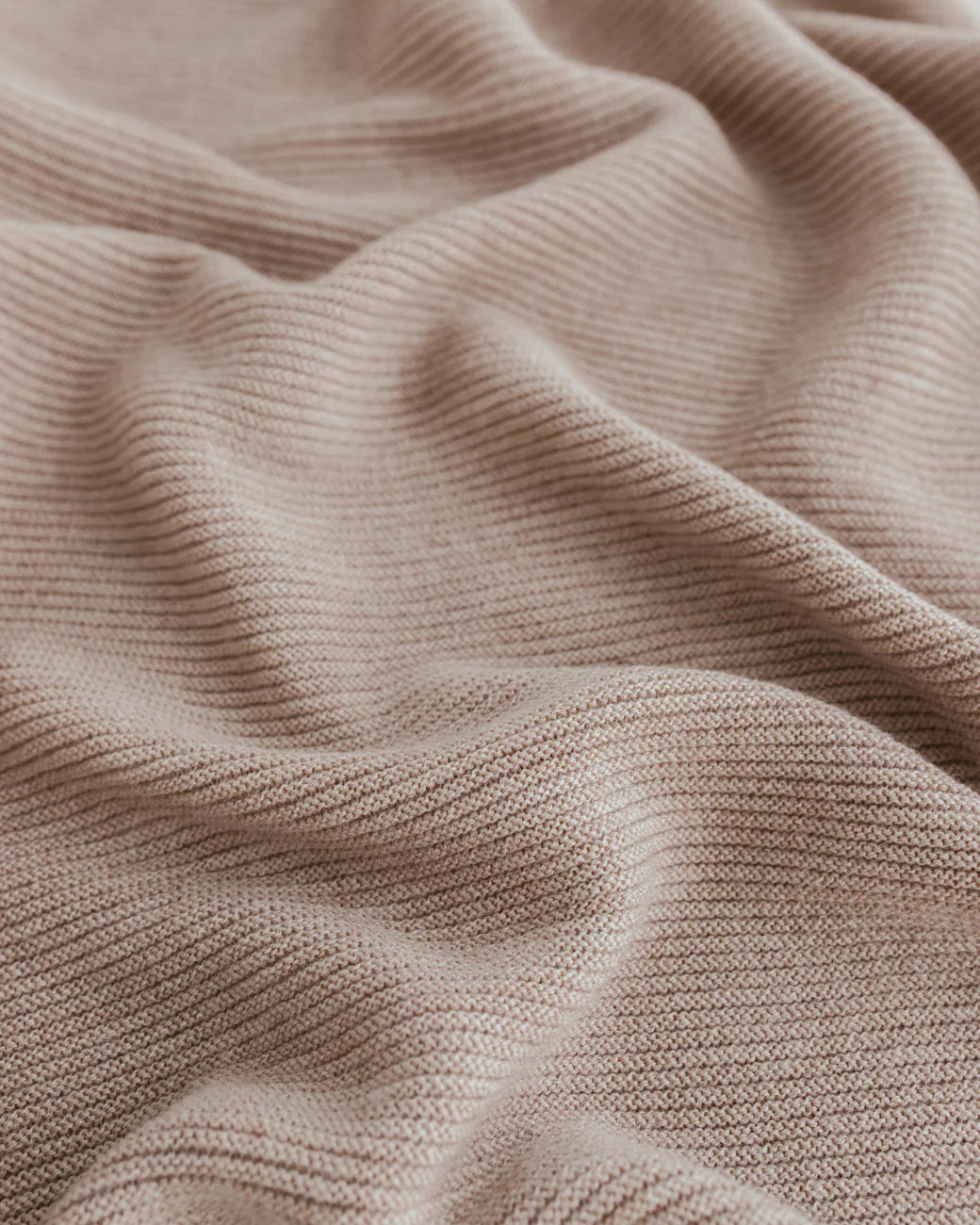 Hvid Merino Babydecke "Gust" in sand