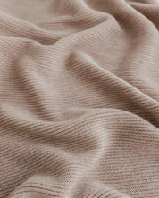 Hvid Merino Babydecke "Gust" in sand