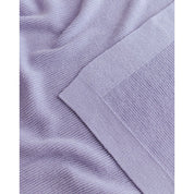Hvid Merino Babydecke "Gust" in lilac